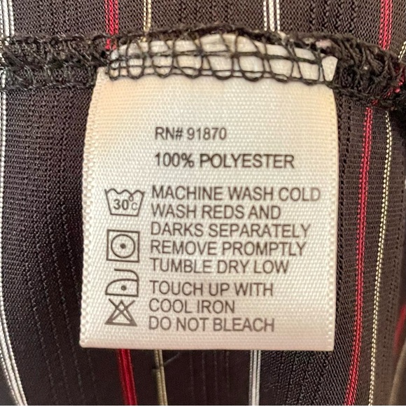 Tommy Armour Mens Black Red Striped Dri-Logic Golf Polo XXL Short Sleeve - Picture 6 of 10